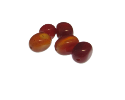 14 x 10mm Carnelian Gemstone Bead, 5 beads