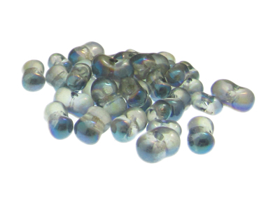 (image for) Approx. 1.2oz. x 10x6mm Deep Silver Peanut Glass Bead