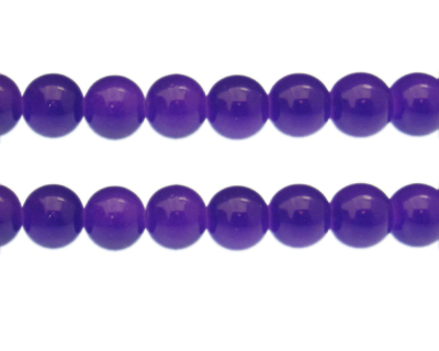 12mm Grape Jade-Style Glass Bead, approx. 18 beads