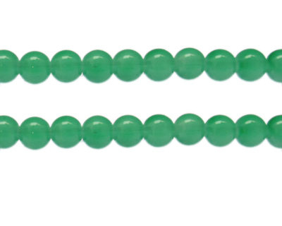 10mm Fern Jade-Style Glass Bead, approx. 21 beads