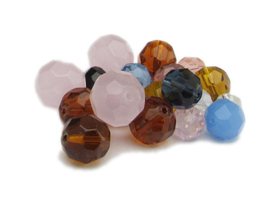 (image for) Approx. 1.5 - 2oz. Round Faceted Bead Mix