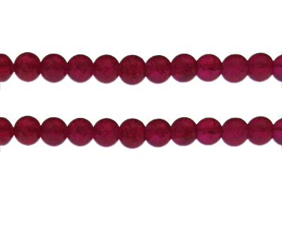 8mm Pomegranate Crackle Frosted Glass Bead, approx. 36 beads