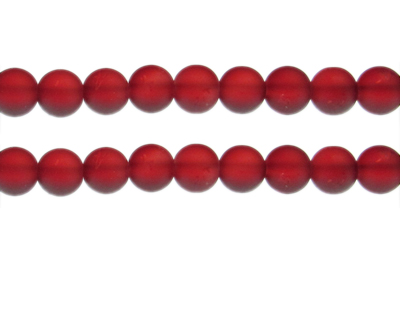 (image for) 10mm Red Sea/Beach-Style Glass Bead, approx. 16 beads - Click Image to Close