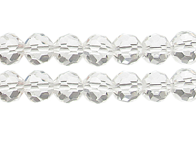 12mm Clear Crystal Glass Bead, approx. 8 beads