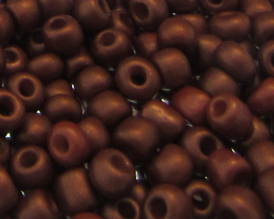 6/0 Copper Metallic Glass Seed Bead, 1oz. Bag