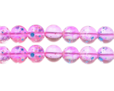 (image for) 12mm Pink Blossom Spray Glass Bead, approx. 14 beads - Click Image to Close