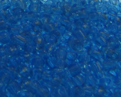 (image for) 11/0 Deep Turquoise Transparent Glass Seed Bead, 1oz. Bag
