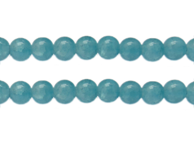 (image for) 10mm Pastel Blue Gemstone-Style Glass Bead, approx. 17 beads