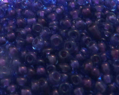 11/0 Purple Duo Inside-Color Glass Seed Bead, 1oz. Bag