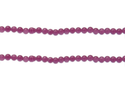 4mm Violet Jade-Style Glass Bead, approx. 100 beads