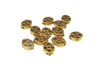 (image for) 12 x 8mm Metal Gold Spacer Bead, approx. 12 beads - Click Image to Close