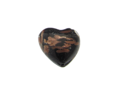 28mm Black Splatter Heart Lampwork Glass Bead 28mm Black Splatter Heart Lampwork Glass Bead