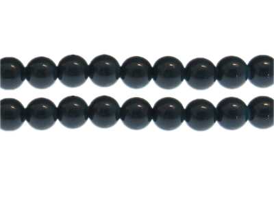 10mm Aqua Solid Glass Bead, approx. 20 beads
