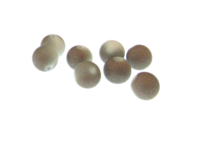 10mm Copper/White Druzy-Style Glass Bead, 8 beads
