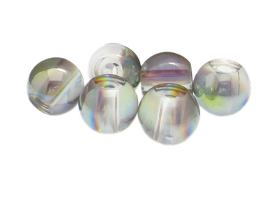 16mm Luster Galaxy Glass Bead, 6 beads, large hole 16mm Luster Galaxy Glass Bead, 6 beads, large hole