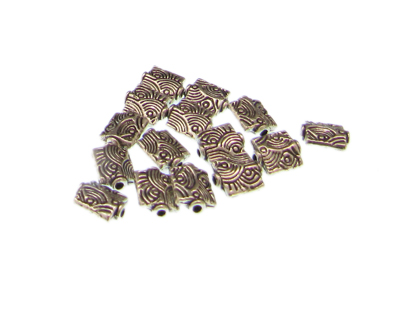 (image for) 8mm Silver Square Metal Spacer Bead, approx. 15 beads