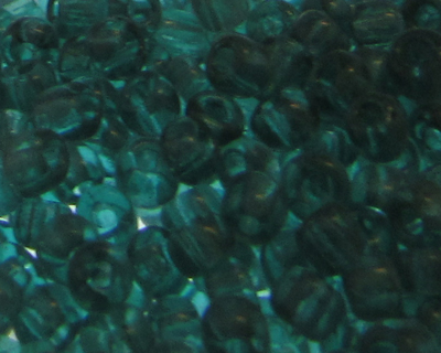 6/0 Green Transparent Glass Seed Bead, 1oz. Bag