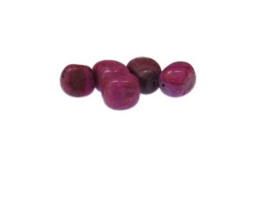 12mm Hot Pink Agate Gemstone Nugget Bead, 5 beads