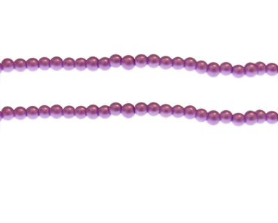 4mm Lilac Glass Pearl Bead, approx. 104 beads