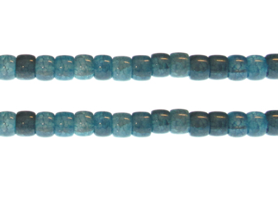 (image for) 8 x 6mm Petrol Rondelle Gemstone-Style Bead, 7.5" string