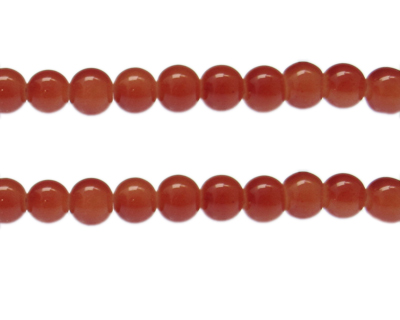 10mm Cinnamon Jade-Style Glass Bead, approx. 21 beads