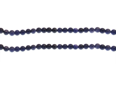 4mm Dark Amethyst Gemstone Bead, approx. 43 beads