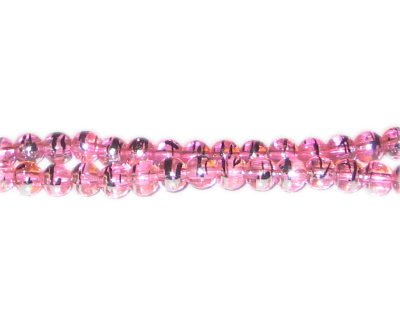 (image for) 6mm Pink Perfect Abstract Glass Bead, approx. 70 beads
