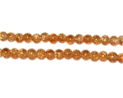 (image for) 4mm Light Brown Round Crackle Glass Bead,approx.105 beads - Click Image to Close