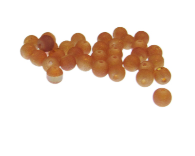 (image for) Approx. 1oz. x 6mm Peach Druzy-Style Glass Bead
