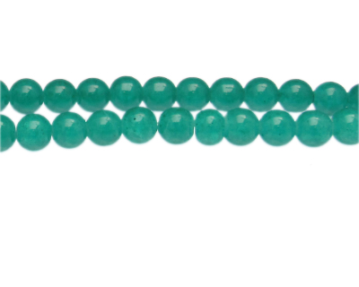 8mm Green Aventurine-Style Glass Bead, approx. 35 beads