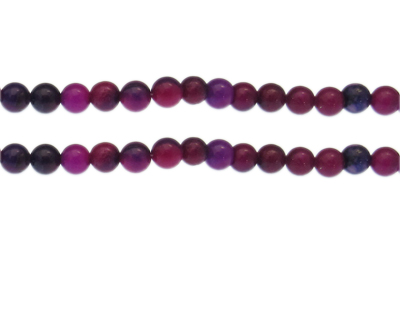 6mm Purple Gemstone Bead, approx. 30 beads