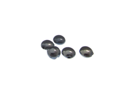 8mm Gunmetal Button Lampwork Glass Bead, 5 beads