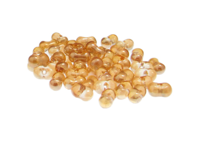 Approx. 1.2oz. x 8x6mm Peach Glass Peanut Beads