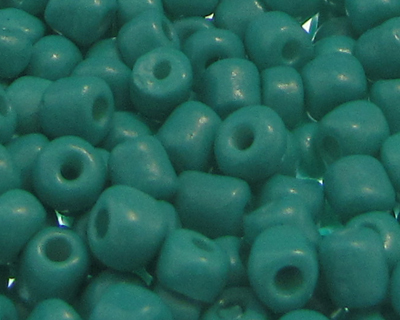 6/0 Aqua Opaque Glass Seed Beads, 1oz. bag