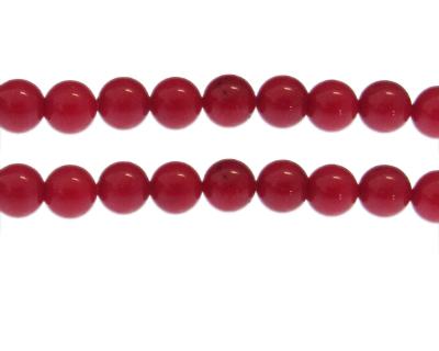 10mm Bright Red Gemstone Bead, approx. 20 beads