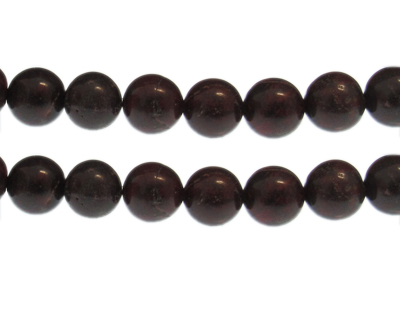 12mm Dark Brown Gemstone Bead, approx. 15 beads