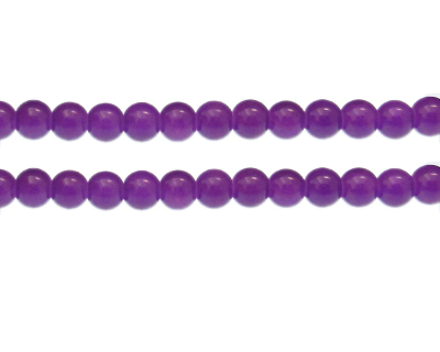8mm Purple Gemstone-Style Glass Bead, approx. 37 beads