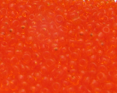 11/0 Orange Transparent Glass Seed Bead, 1oz. Bag