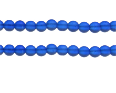 8mm Blue Sea/Beach-Style Glass Bead, approx. 31 beads