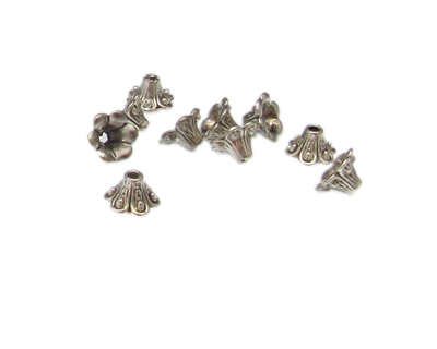 (image for) 10mm Silver Metal Spacer Cap, 10 caps