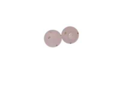 10mm Pink Glass Bead, 2 beads, large hole