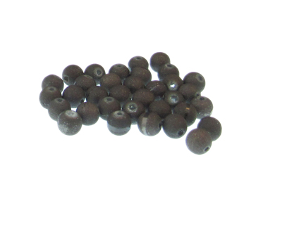 (image for) Approx. 1oz. x 6mm Charcoal Druzy-Style Glass Bead