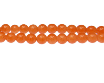 8mm Carnelian-Style Glass Bead, approx. 35 beads