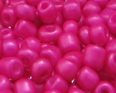 6/0 Hot Pink Opaque Glass Seed Bead, 1oz. Bag