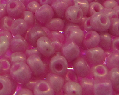 6/0 Pink Opaque Glass Seed Bead, 1oz. Bag
