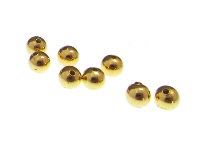 8mm Gold Brass Spacer Bead, approx. 20 beads