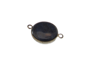 (image for) 20mm Lapis Silver Gemstone Link - Click Image to Close