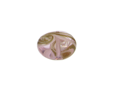 28mm Pink Pattern Lampwork Glass Bead 28mm Pink Pattern Lampwork Glass Bead