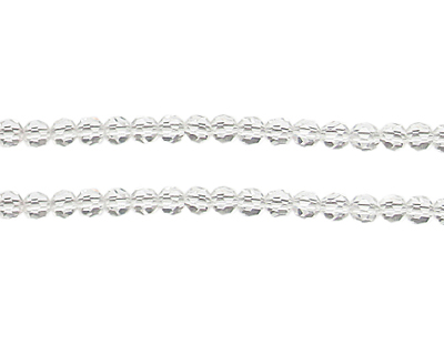 (image for) 4mm Clear Crystal Glass Bead, approx. 30 beads