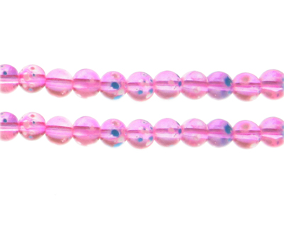 (image for) 8mm Pink Blossom Spray Glass Bead, approx. 35 beads